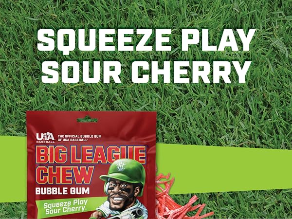 Big League Chew - Squeeze Play Sour Cherry
