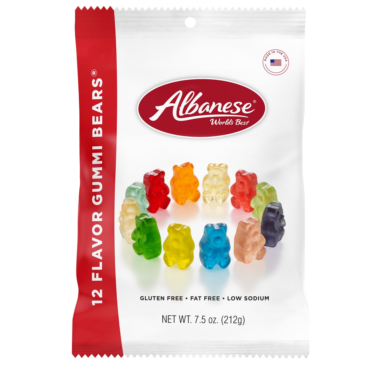 Albanese 12 Flavor Gummy Bears Peg Bag