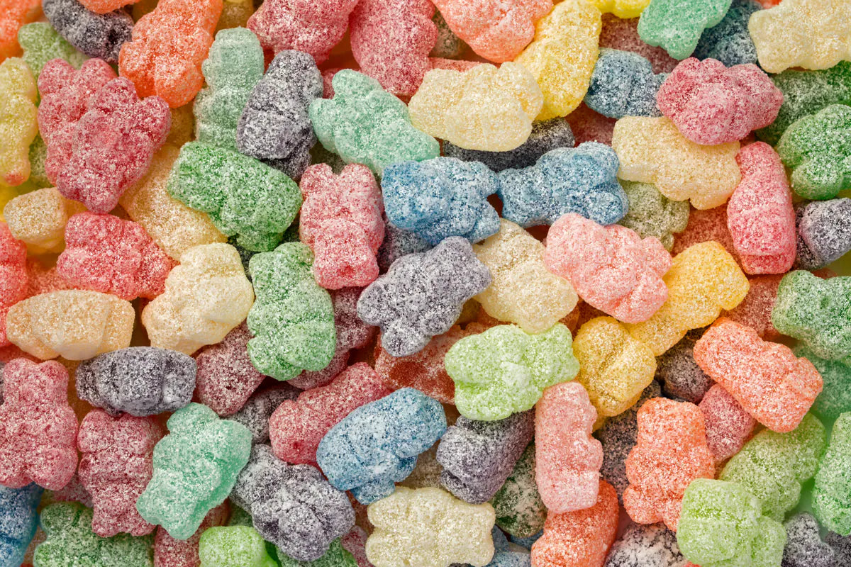 Albanese Sour 12 Flavor Gummy Bears Peg Bag