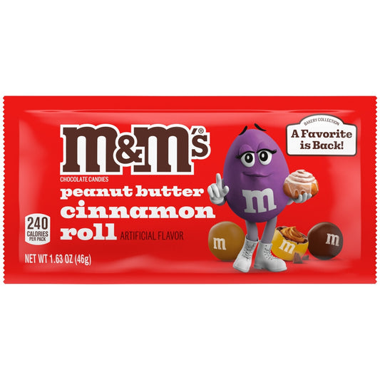 M & M's Peanut Butter Cinnamon Roll