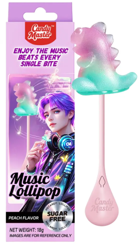 Candy Master - Music Lollipop - Peach