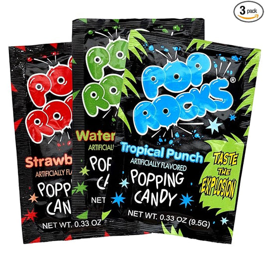 Pop Rocks 3 Pack - Strawberry, Watermelon, Tropical Punch