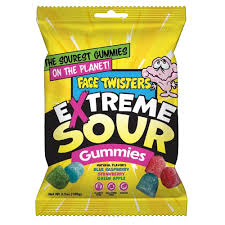 Face Twisters Extreme Sour Gummies